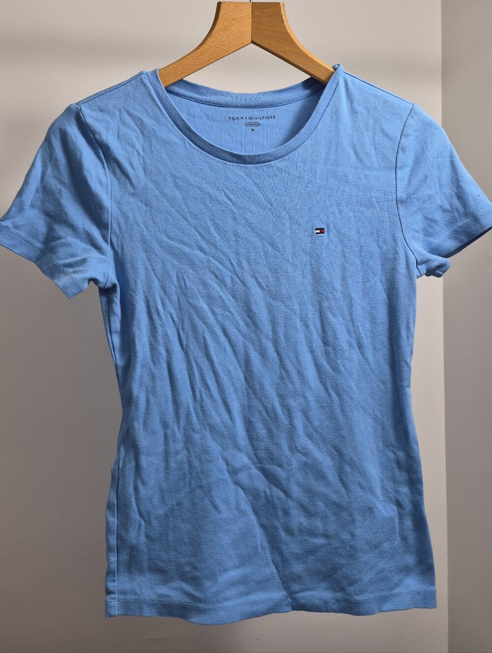 Tommy Hilfiger Women’s Light Blue Crew Neck Tee